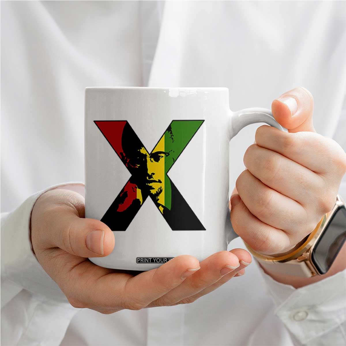 Malcolm X Coffee Mug African American Heritage Gift TS12 Print Your Wear