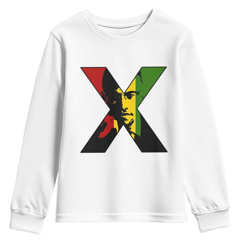 Malcolm X Youth Sweatshirt African American Heritage Gift TS12 White Print Your Wear