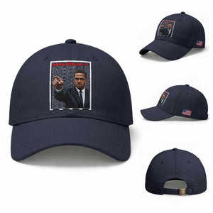 Malcolm X Legend Baseball Cap African American Activist Legacy TS12 Baseball Cap Universal Fit Navy Print Your Wear