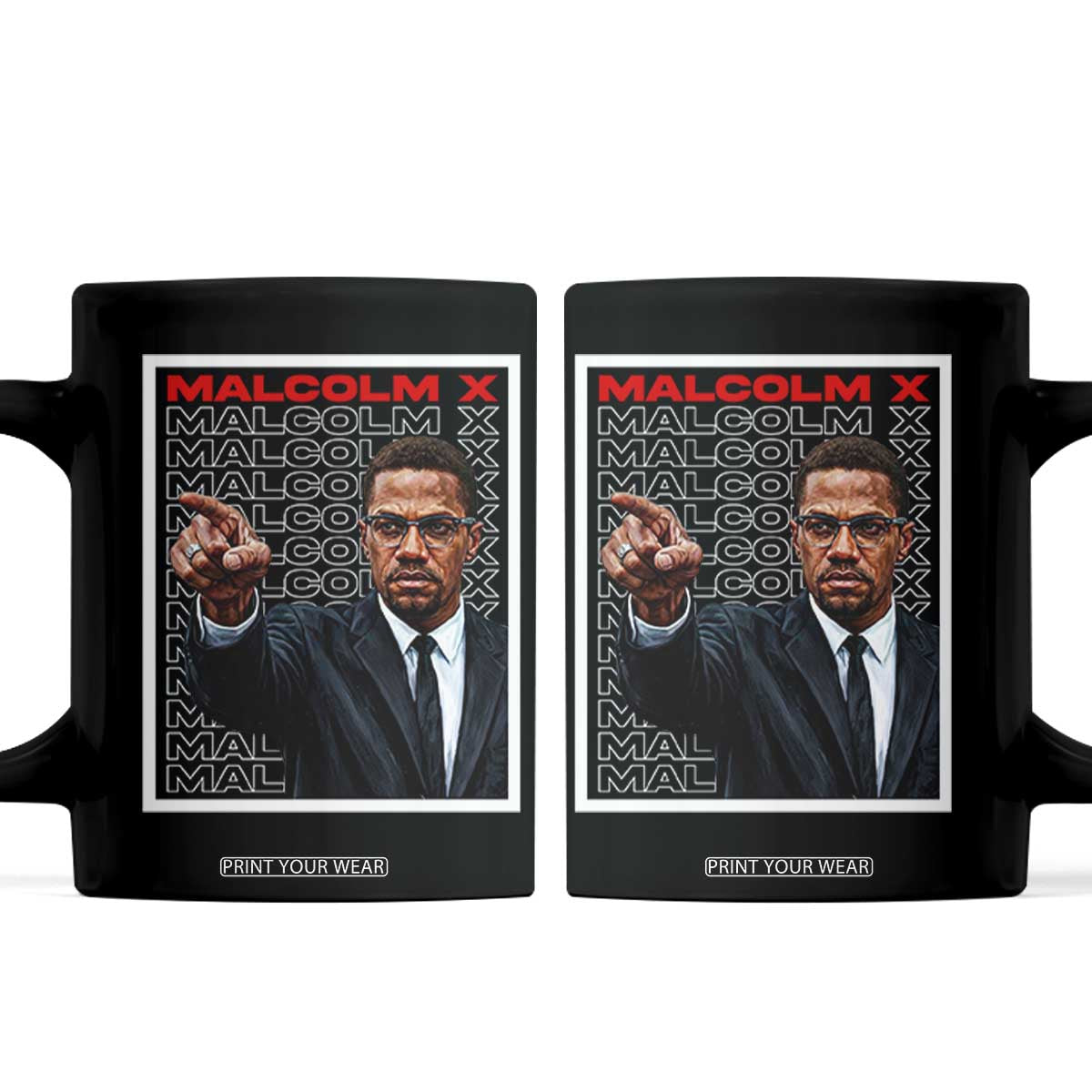 Malcolm X Legend Coffee Mug African American Activist Legacy TS12 Black Print Your Wear