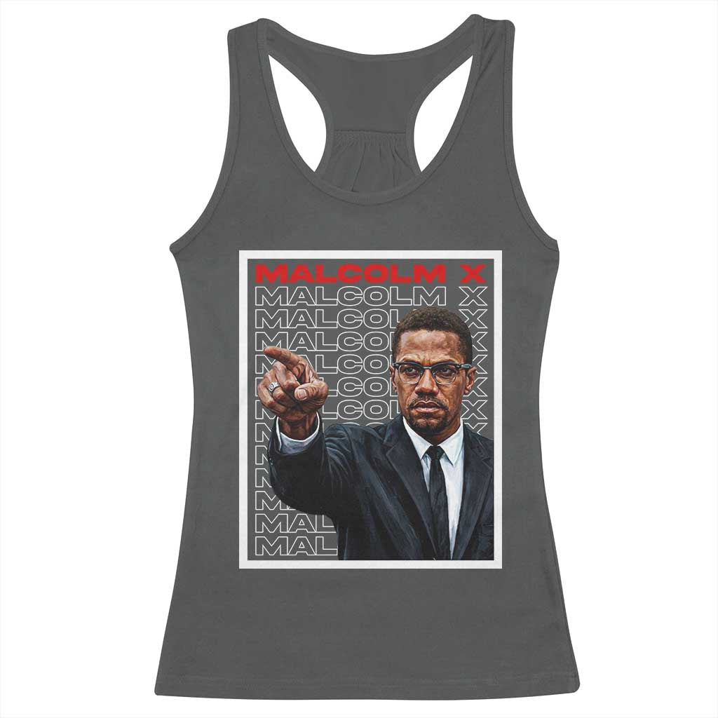 Malcolm X Legend Racerback Tank Top African American Activist Legacy TS12 Dark Heather Print Your Wear