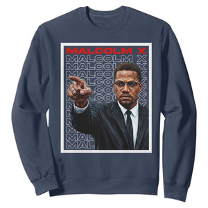 Malcolm X Legend Sweatshirt African American Activist Legacy TS12 Navy Print Your Wear