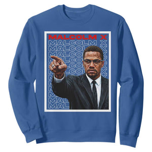 Malcolm X Legend Sweatshirt African American Activist Legacy TS12 Royal Blue Print Your Wear