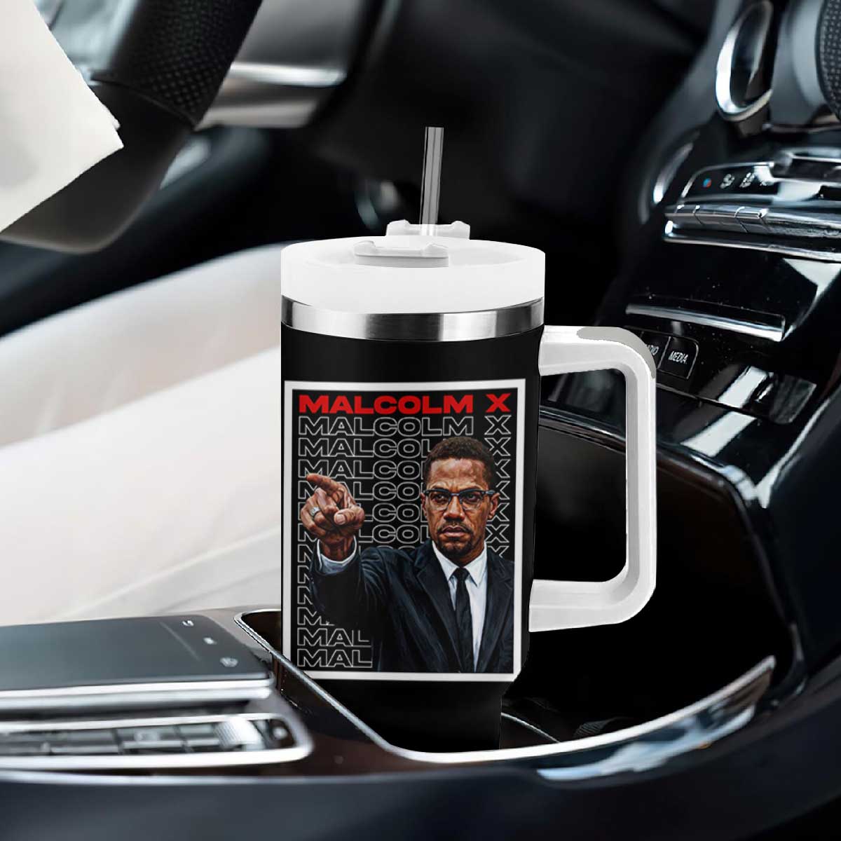 Malcolm X Legend Tumbler With Handle African American Activist Legacy TS12 Print Your Wear