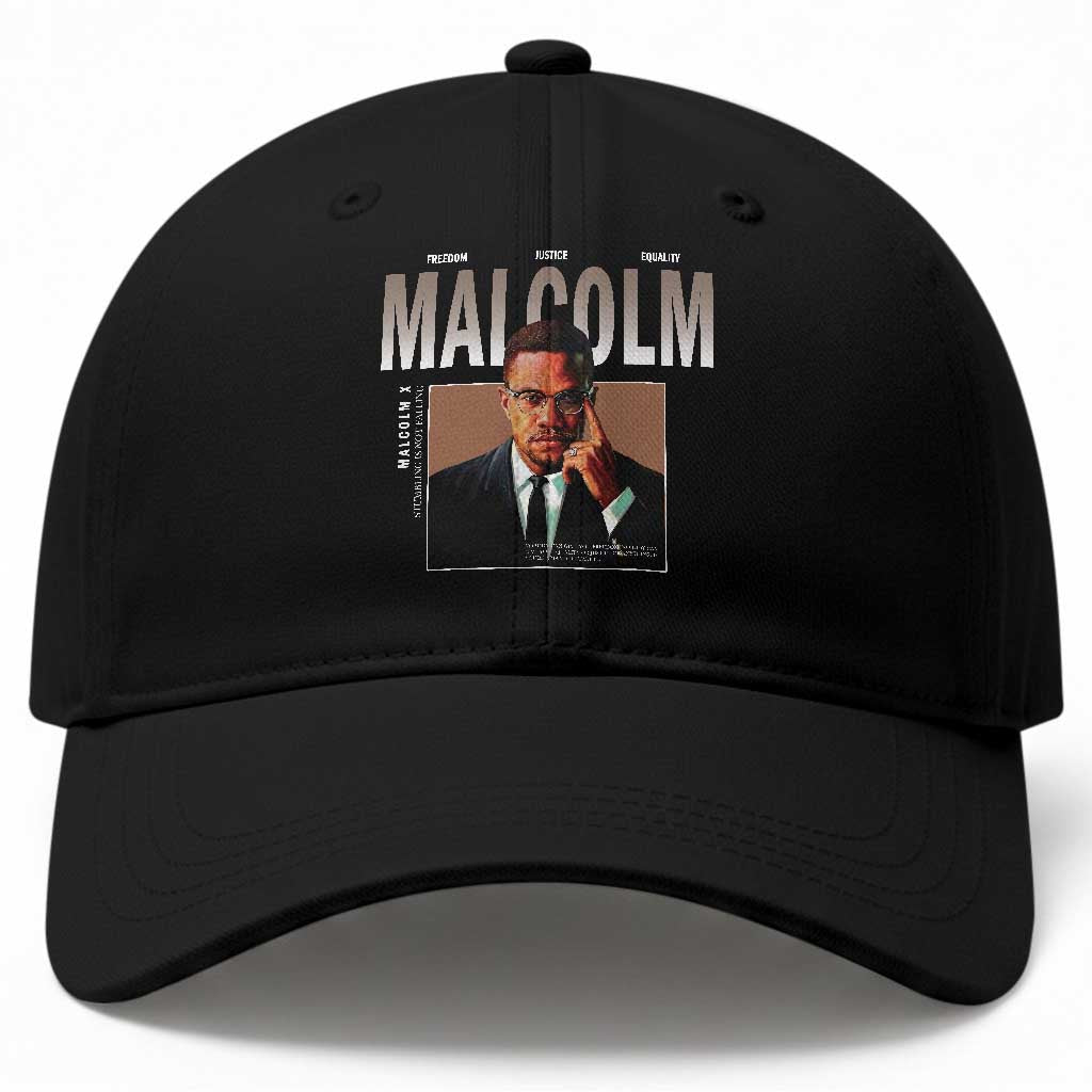 Black History Hero Malcolm X Baseball Cap Stumbling Is Not Falling TS12 Print Your Wear