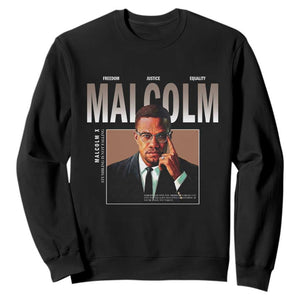 Black History Hero Malcolm X Sweatshirt Stumbling Is Not Falling TS12 Black Print Your Wear