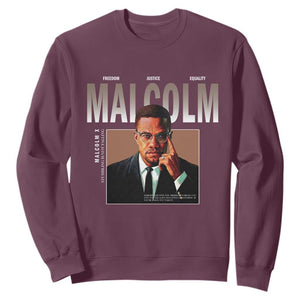 Black History Hero Malcolm X Sweatshirt Stumbling Is Not Falling TS12 Maroon Print Your Wear