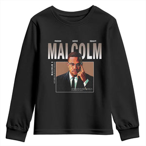Black History Hero Malcolm X Youth Sweatshirt Stumbling Is Not Falling TS12 Black Print Your Wear