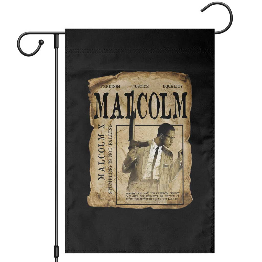 Malcolm X Historical Newspaper Garden Flag Stumbling Is Not Falling Black History TS12 Black Print Your Wear