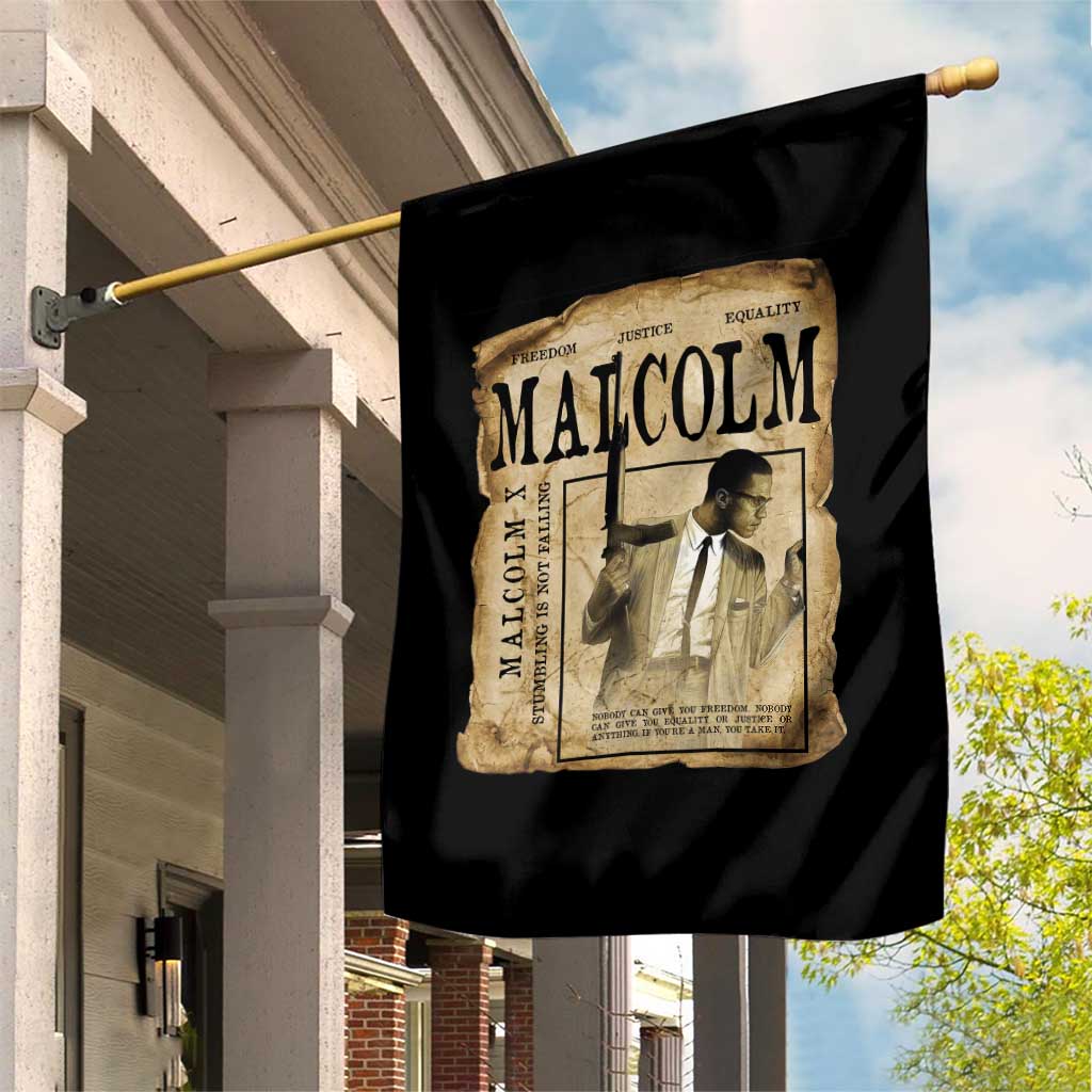Malcolm X Historical Newspaper Garden Flag Stumbling Is Not Falling Black History TS12 Print Your Wear