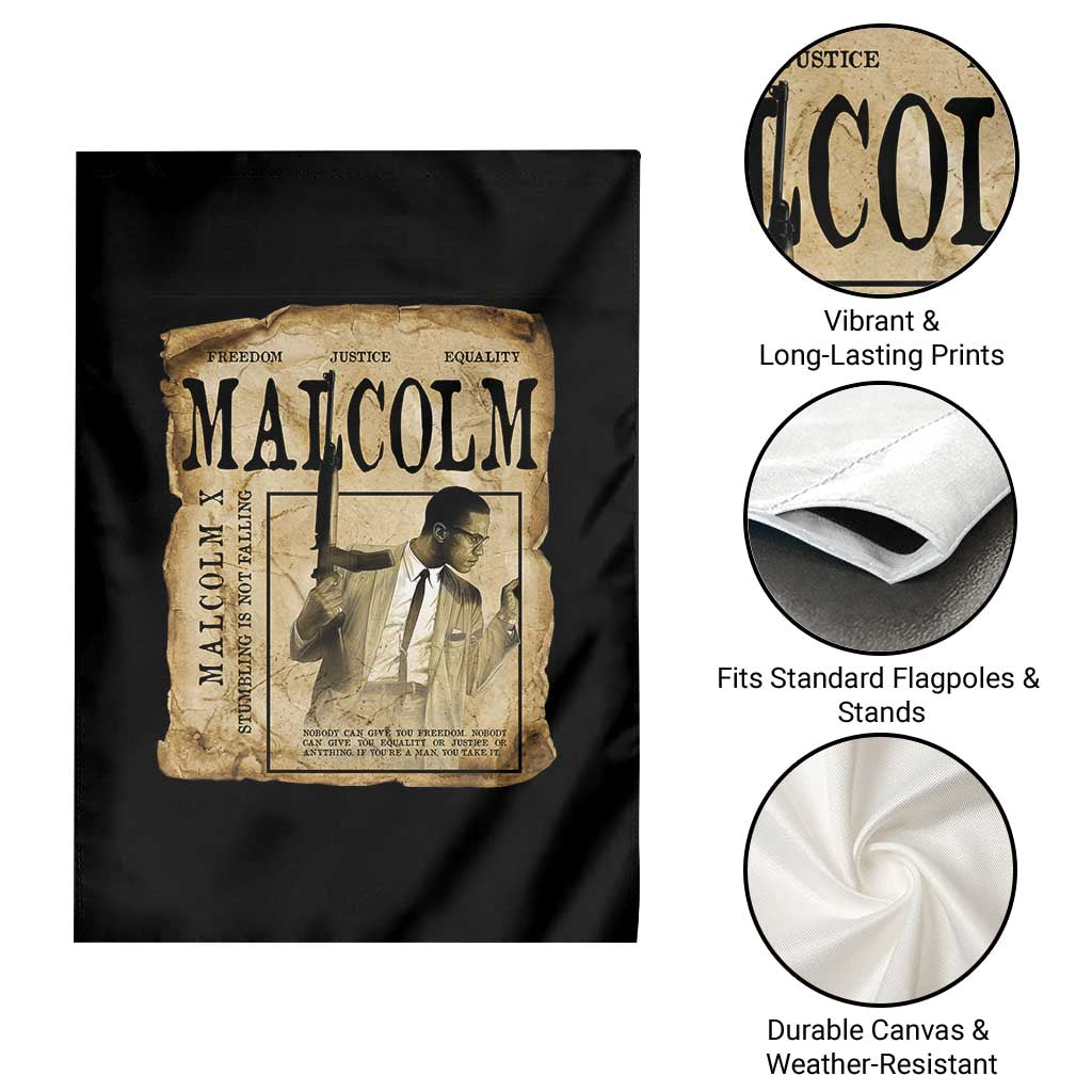 Malcolm X Historical Newspaper Garden Flag Stumbling Is Not Falling Black History TS12 Print Your Wear