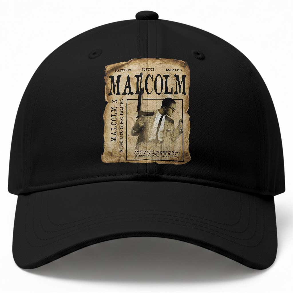 Malcolm X Historical Newspaper Baseball Cap Stumbling Is Not Falling Black History TS12 Print Your Wear