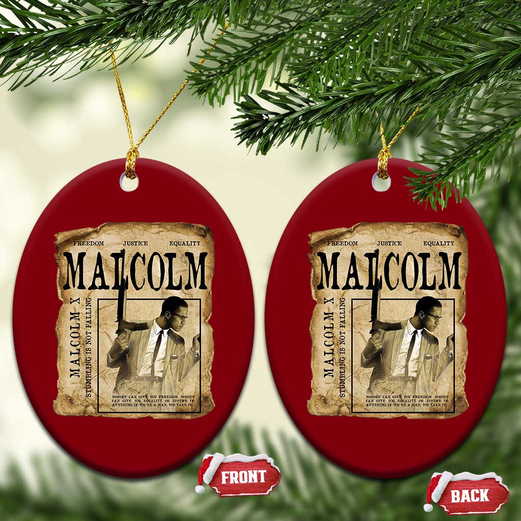 Malcolm X Historical Newspaper Ceramic Ornament Stumbling Is Not Falling Black History TS12 Print Your Wear