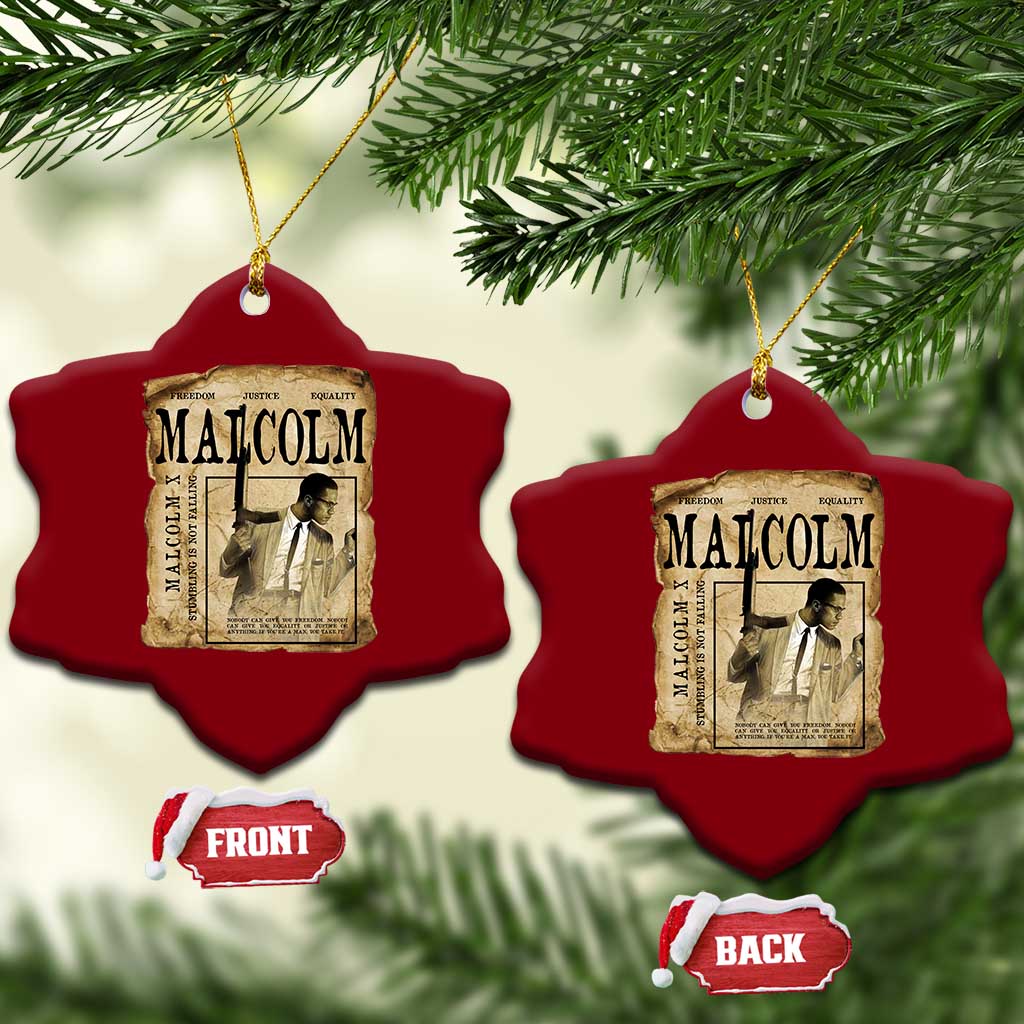 Malcolm X Historical Newspaper Ceramic Ornament Stumbling Is Not Falling Black History TS12 Print Your Wear