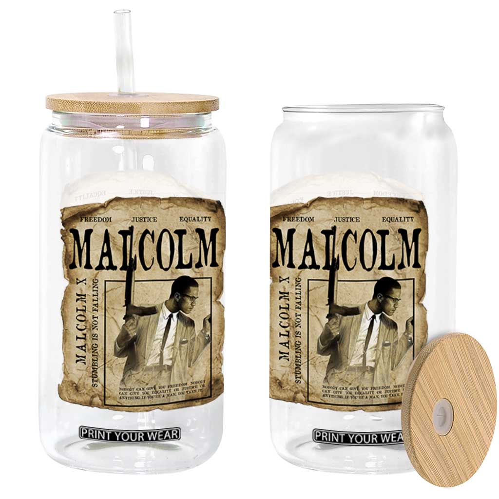 Malcolm X Historical Newspaper Glass Can Stumbling Is Not Falling Black History TS12 Print Your Wear