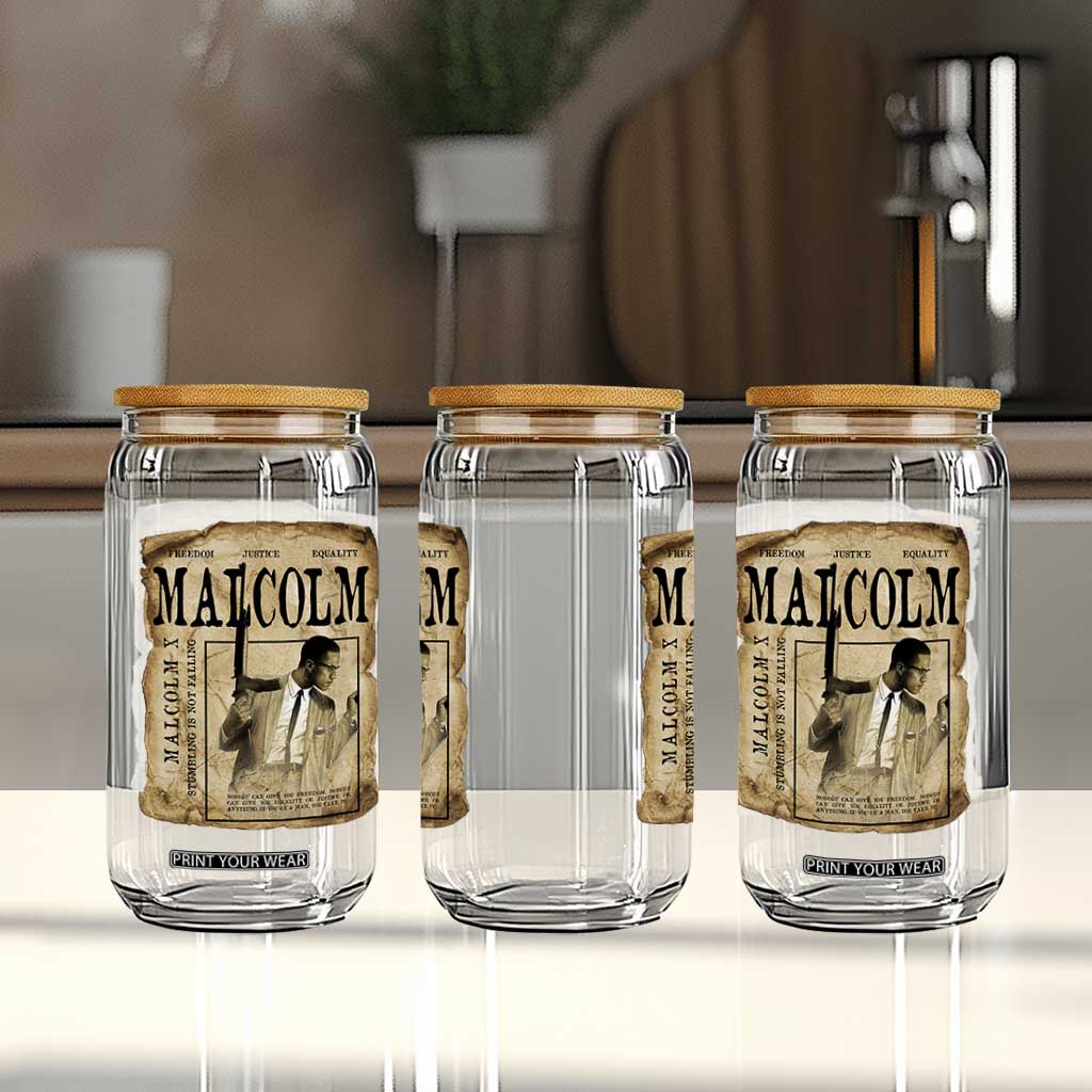 Malcolm X Historical Newspaper Glass Can Stumbling Is Not Falling Black History TS12 Print Your Wear