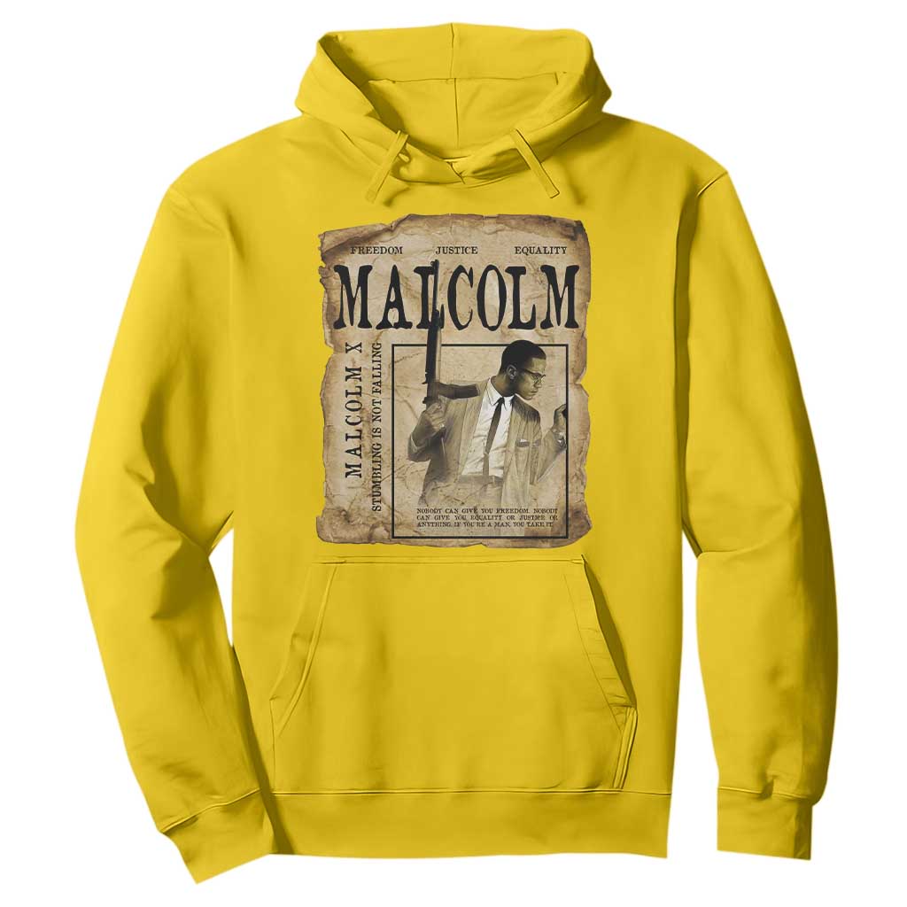 Malcolm X Historical Newspaper Hoodie Stumbling Is Not Falling Black History TS12 Daisy Print Your Wear