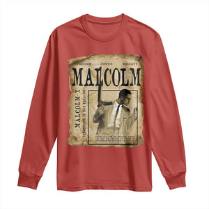 Malcolm X Historical Newspaper Long Sleeve Shirt Stumbling Is Not Falling Black History TS12 Red Print Your Wear