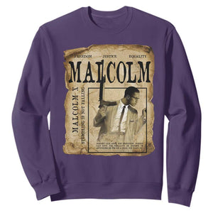 Malcolm X Historical Newspaper Sweatshirt Stumbling Is Not Falling Black History TS12 Purple Print Your Wear