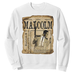 Malcolm X Historical Newspaper Sweatshirt Stumbling Is Not Falling Black History TS12 White Print Your Wear