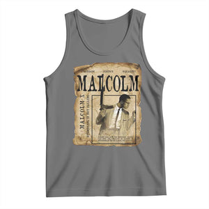 Malcolm X Historical Newspaper Tank Top Stumbling Is Not Falling Black History TS12 Black Heather Print Your Wear