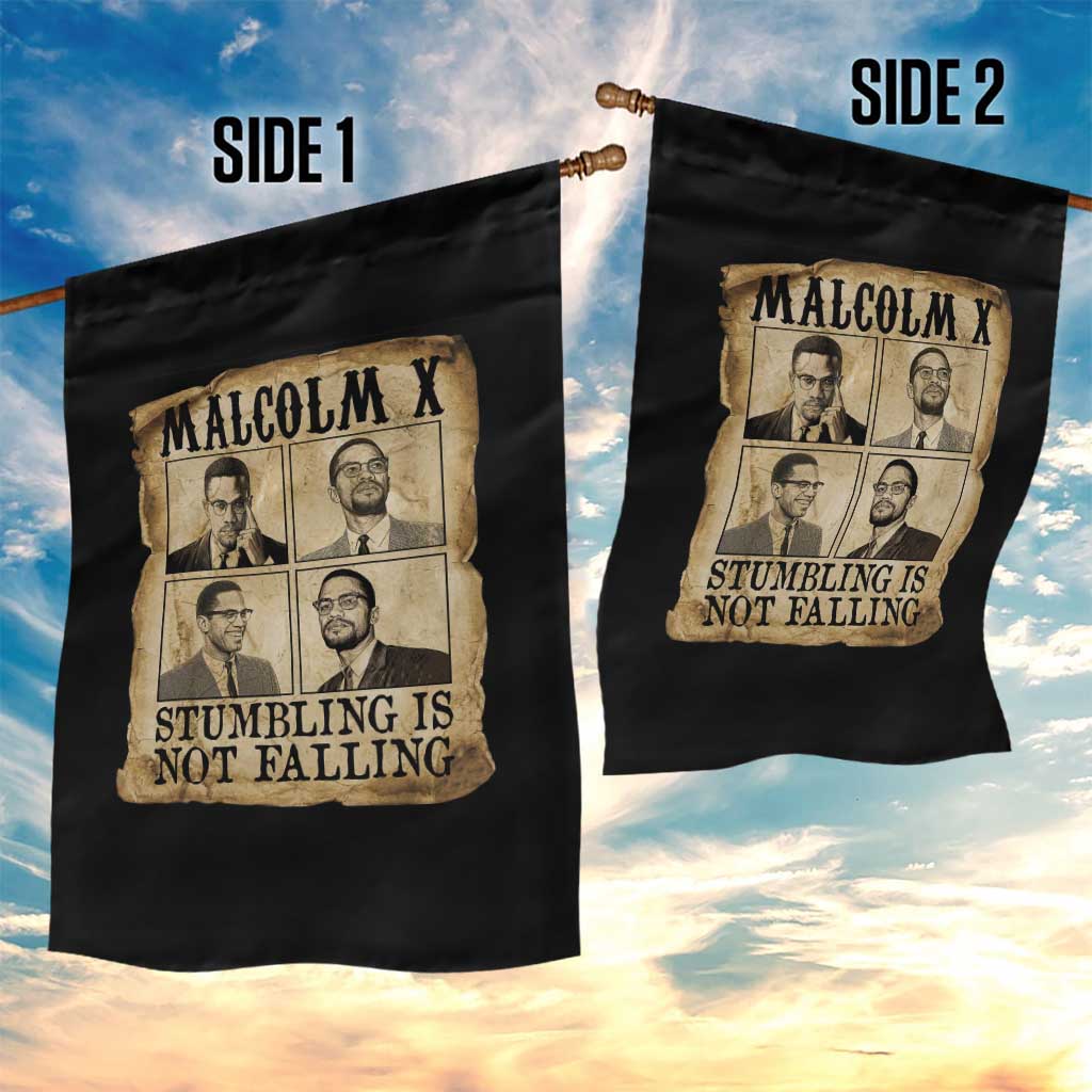 Malcolm X Garden Flag Stumbling Is Not Falling Historical Poster TS12 Print Your Wear