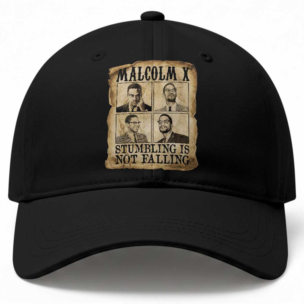 Malcolm X Baseball Cap Stumbling Is Not Falling Historical Poster TS12 Print Your Wear