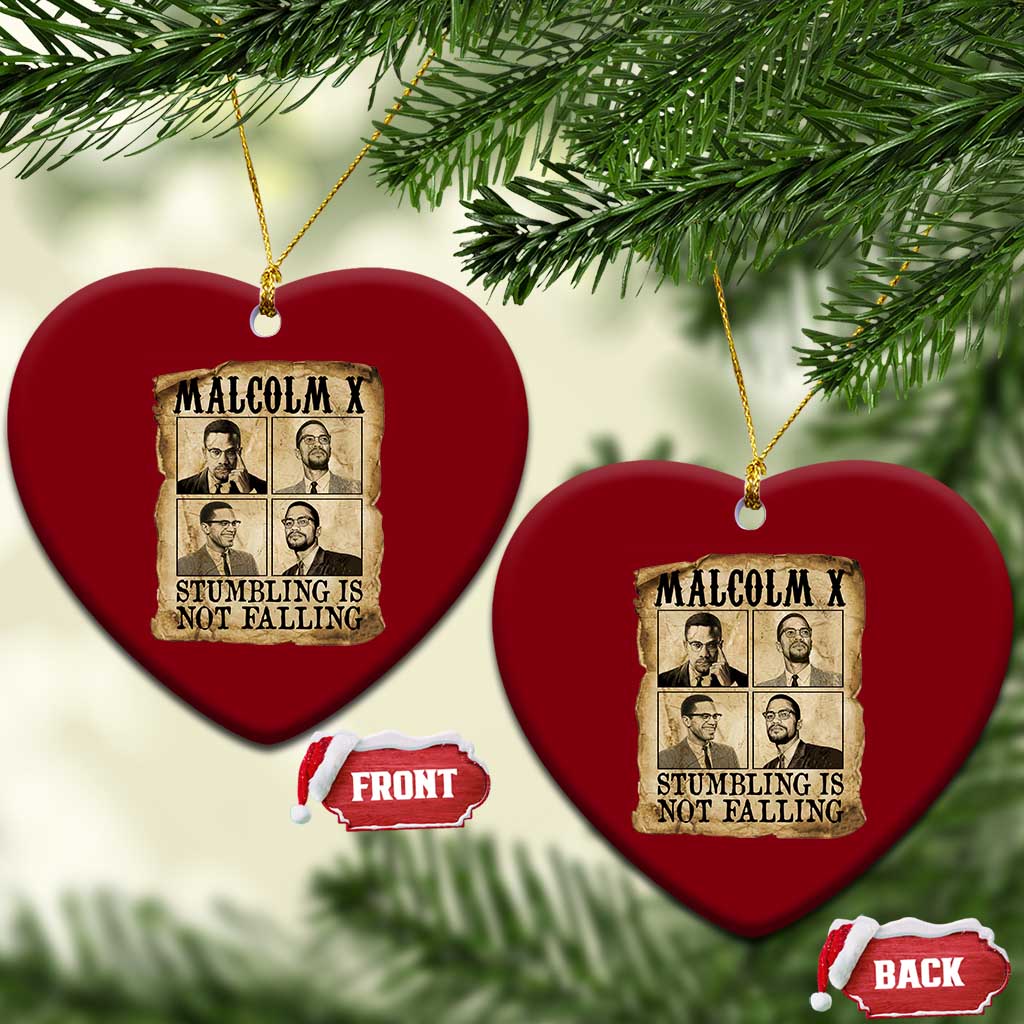 Malcolm X Ceramic Ornament Stumbling Is Not Falling Historical Poster TS12 Print Your Wear