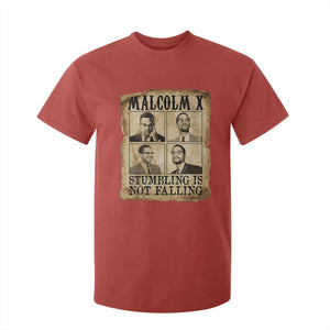 Malcolm X T Shirt For Kid Stumbling Is Not Falling Historical Poster TS12 Red Print Your Wear