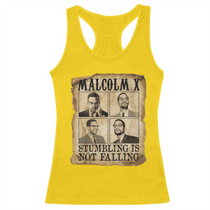 Malcolm X Racerback Tank Top Stumbling Is Not Falling Historical Poster TS12 Daisy Print Your Wear
