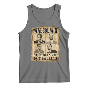 Malcolm X Tank Top Stumbling Is Not Falling Historical Poster TS12 Black Heather Print Your Wear
