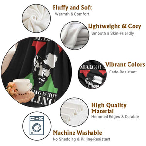 Malcolm X Throw Blanket Stumbling Is Not Falling Black History Leader TS12 Print Your Wear