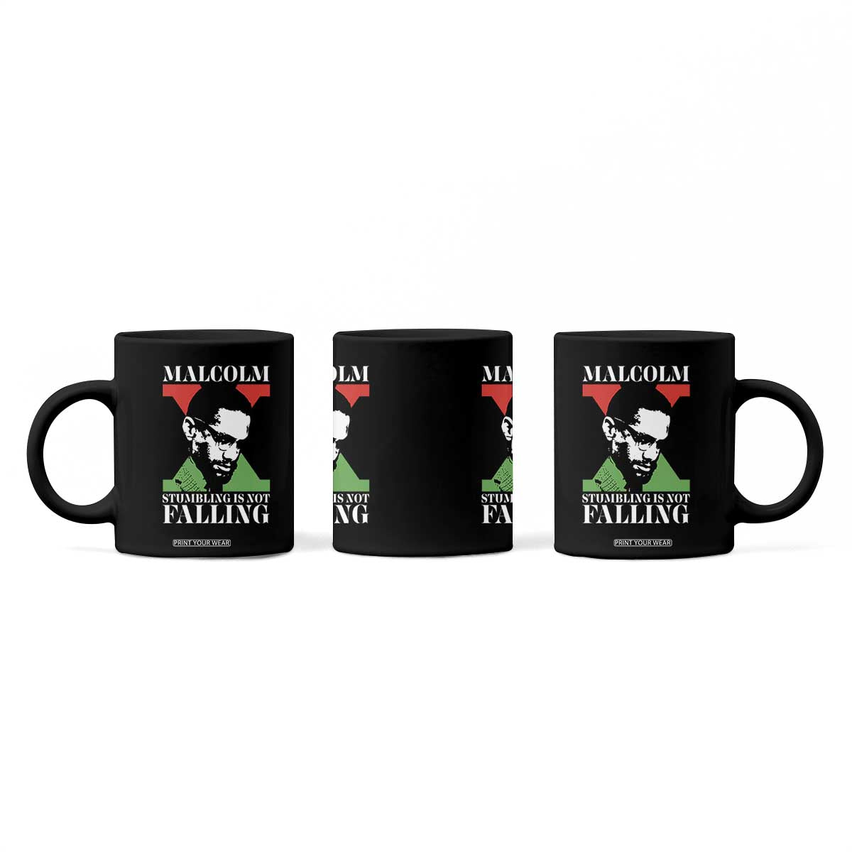 Malcolm X Coffee Mug Stumbling Is Not Falling Black History Leader TS12 Print Your Wear