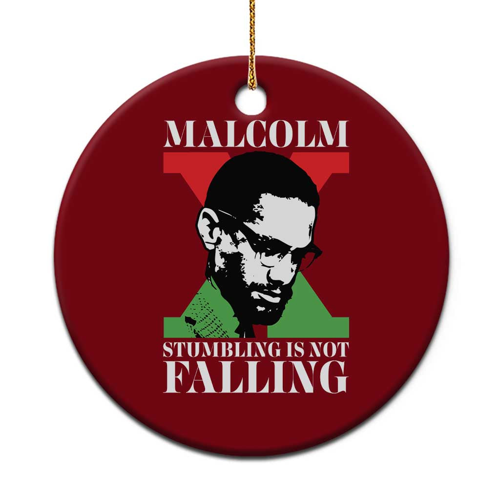 Malcolm X Ceramic Ornament Stumbling Is Not Falling Black History Leader TS12 1pc Red Print Your Wear