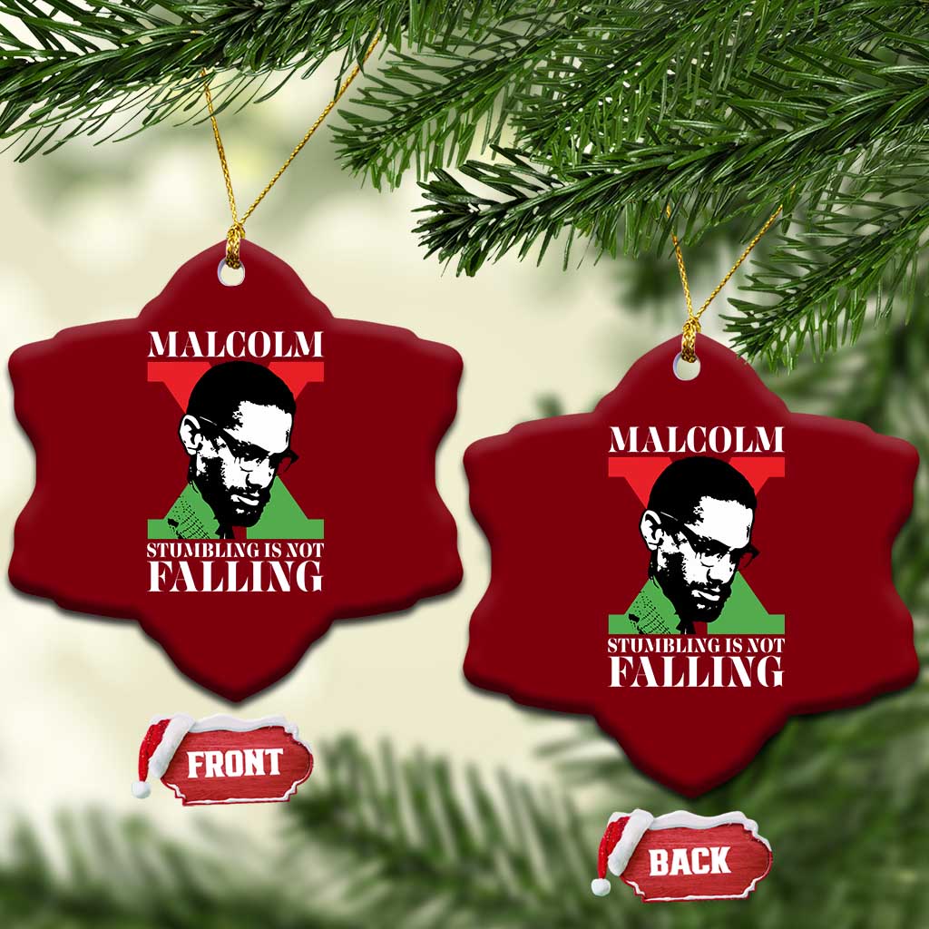Malcolm X Ceramic Ornament Stumbling Is Not Falling Black History Leader TS12 Print Your Wear