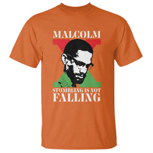 Malcolm X T Shirt Stumbling Is Not Falling Black History Leader TS12 Orange Print Your Wear