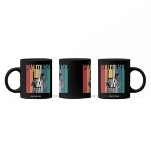Malcolm X Coffee Mug Retro Portrait Black Empowerment Heritage Gift TS12 Print Your Wear