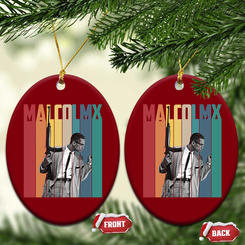 Malcolm X Ceramic Ornament Retro Portrait Black Empowerment Heritage Gift TS12 Print Your Wear