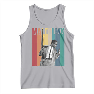 Malcolm X Tank Top Retro Portrait Black Empowerment Heritage Gift TS12 Athletic Heather Print Your Wear