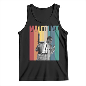 Malcolm X Tank Top Retro Portrait Black Empowerment Heritage Gift TS12 Black Print Your Wear