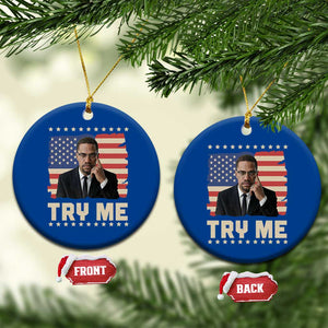 Malcolm X Try Me Ceramic Ornament African American Pride Gift TS12 1pc Blue Print Your Wear