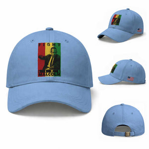 Fight Like Malcolm X Baseball Cap African American Pride Gift TS12 Baseball Cap Universal Fit Light Blue Print Your Wear