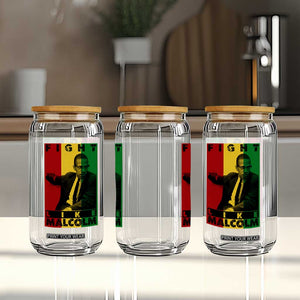 Fight Like Malcolm X Glass Can African American Pride Gift TS12 Print Your Wear
