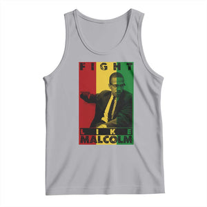 Fight Like Malcolm X Tank Top African American Pride Gift TS12 Athletic Heather Print Your Wear