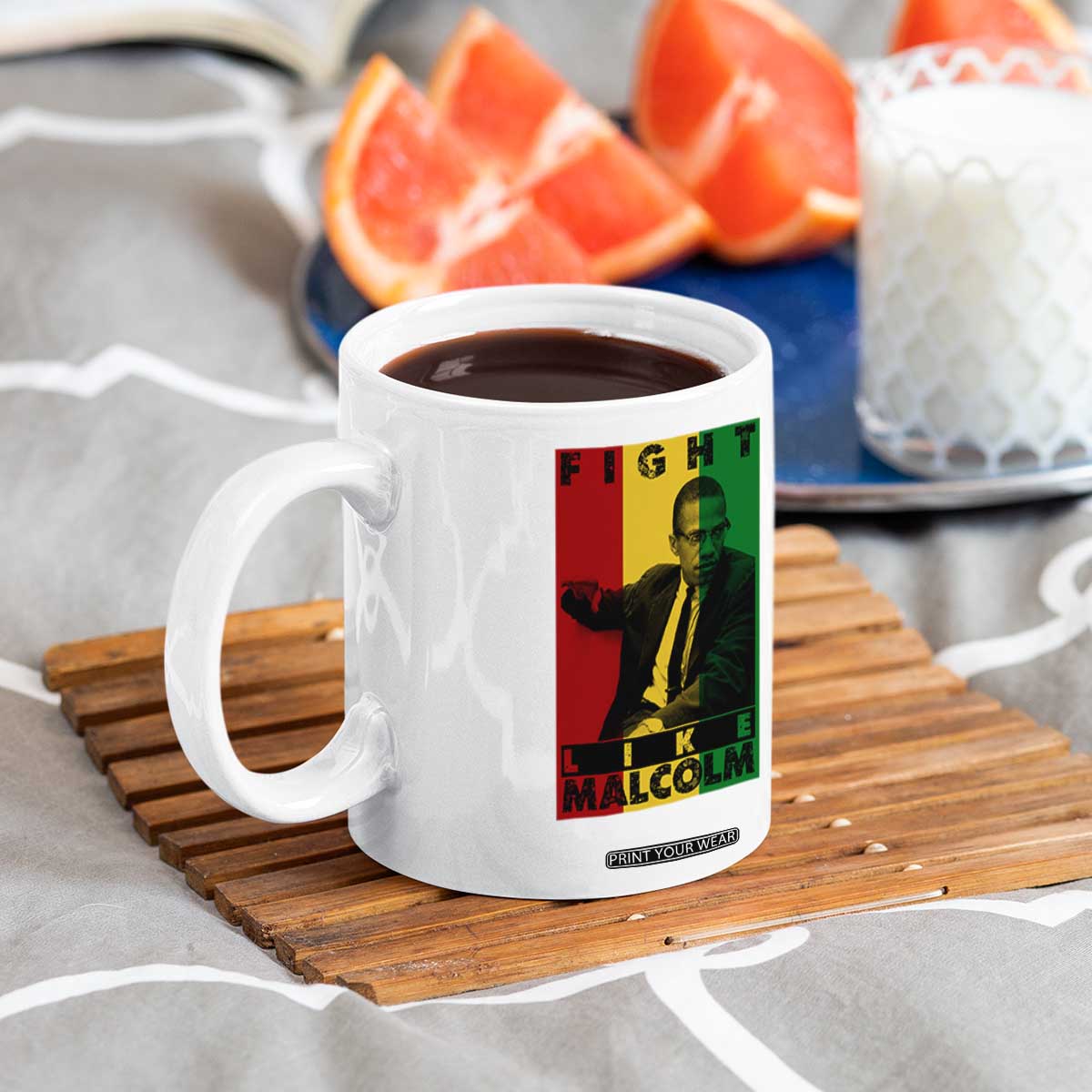 Fight Like Malcolm X Coffee Mug African American Pride Gift TS12 Print Your Wear