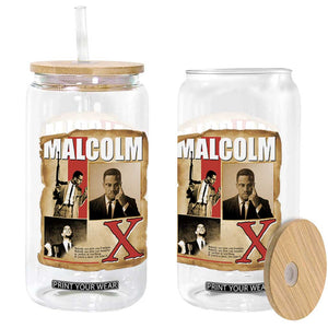 Malcolm X Quote Glass Can Nobody Can Give You Freedom Take It TS12 Print Your Wear