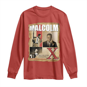 Malcolm X Quote Long Sleeve Shirt Nobody Can Give You Freedom Take It TS12 Red Print Your Wear