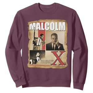 Malcolm X Quote Sweatshirt Nobody Can Give You Freedom Take It TS12 Maroon Print Your Wear
