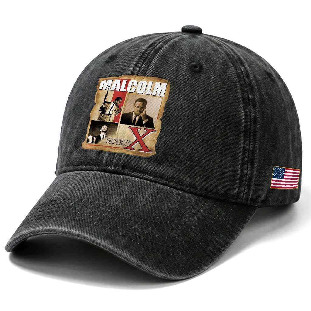 Malcolm X Quote Washed Cotton Baseball Cap Nobody Can Give You Freedom Take It TS12 Print Your Wear