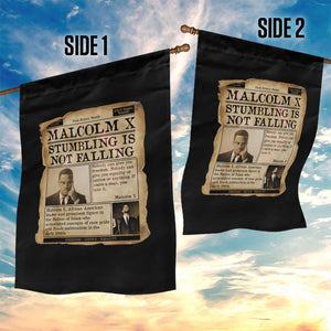Malcolm X Garden Flag Stumbling Is Not Falling Civil Rights Leader TS12 Print Your Wear